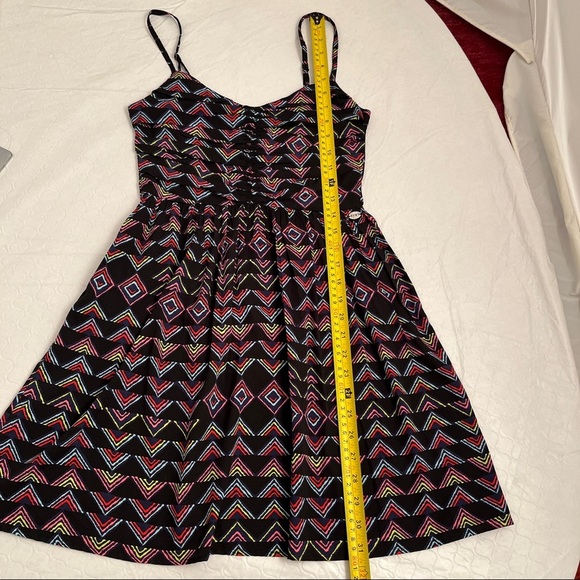 Roxy multicolor black skater sundress with adjustable straps - Picture 12 of 13